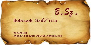 Bobcsok Szénia névjegykártya